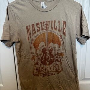 Nashville Music City Graphic T-Shirt - Tan